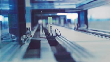 Automated process in a healthcare laboratory.