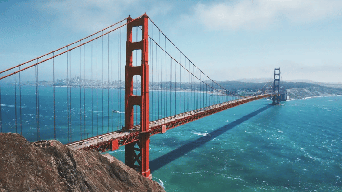  Air quality in California, San Francisco United State, Golden Gate Bridge