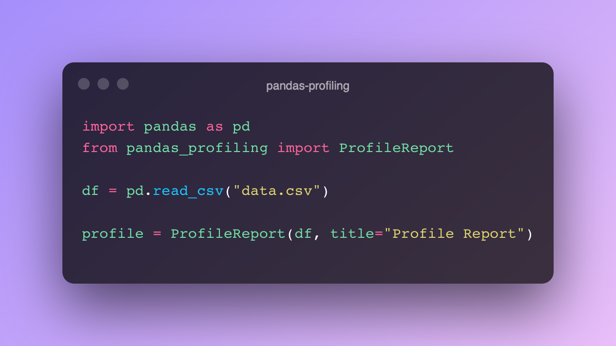pandas-profiling